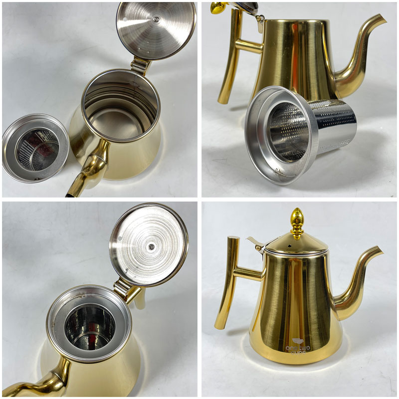 Gambar produk One Two Cups Teko Air Panas Teh Kopi Kettle Teapot 1.3L with Filter - HS4012