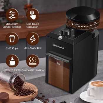 KIRAINAFLY Penggiling Biji Kopi Elektrik Coffee Bean Grinder 28 Level - CBG-8001