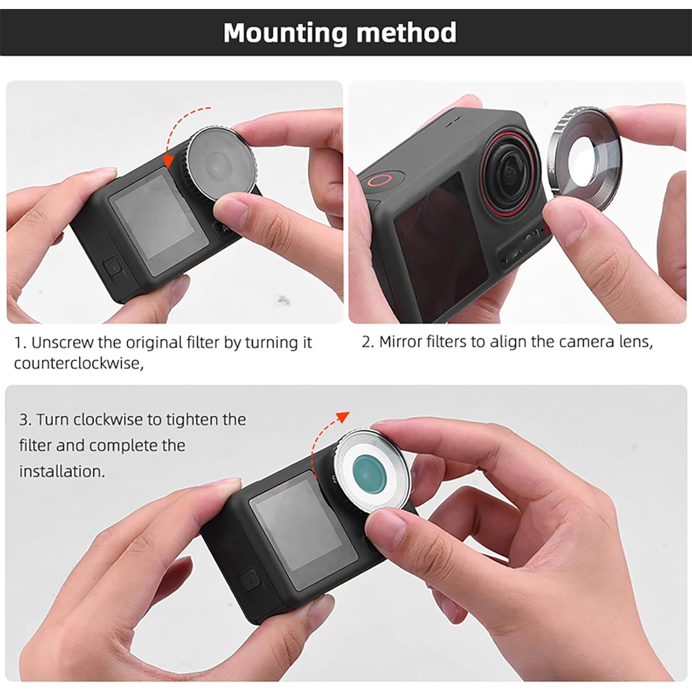 Gambar produk CAPART Filter Lensa UV Kamera Aksi DJI Action 4/5 Pro Nano Coating - CPR-450