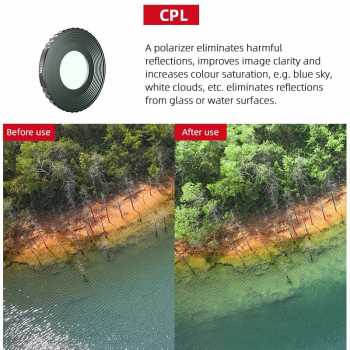 Gambar produk CAPART Filter Lensa Kamera Aksi DJI Action 4/5 Pro CPL Polarizer - CPR-45