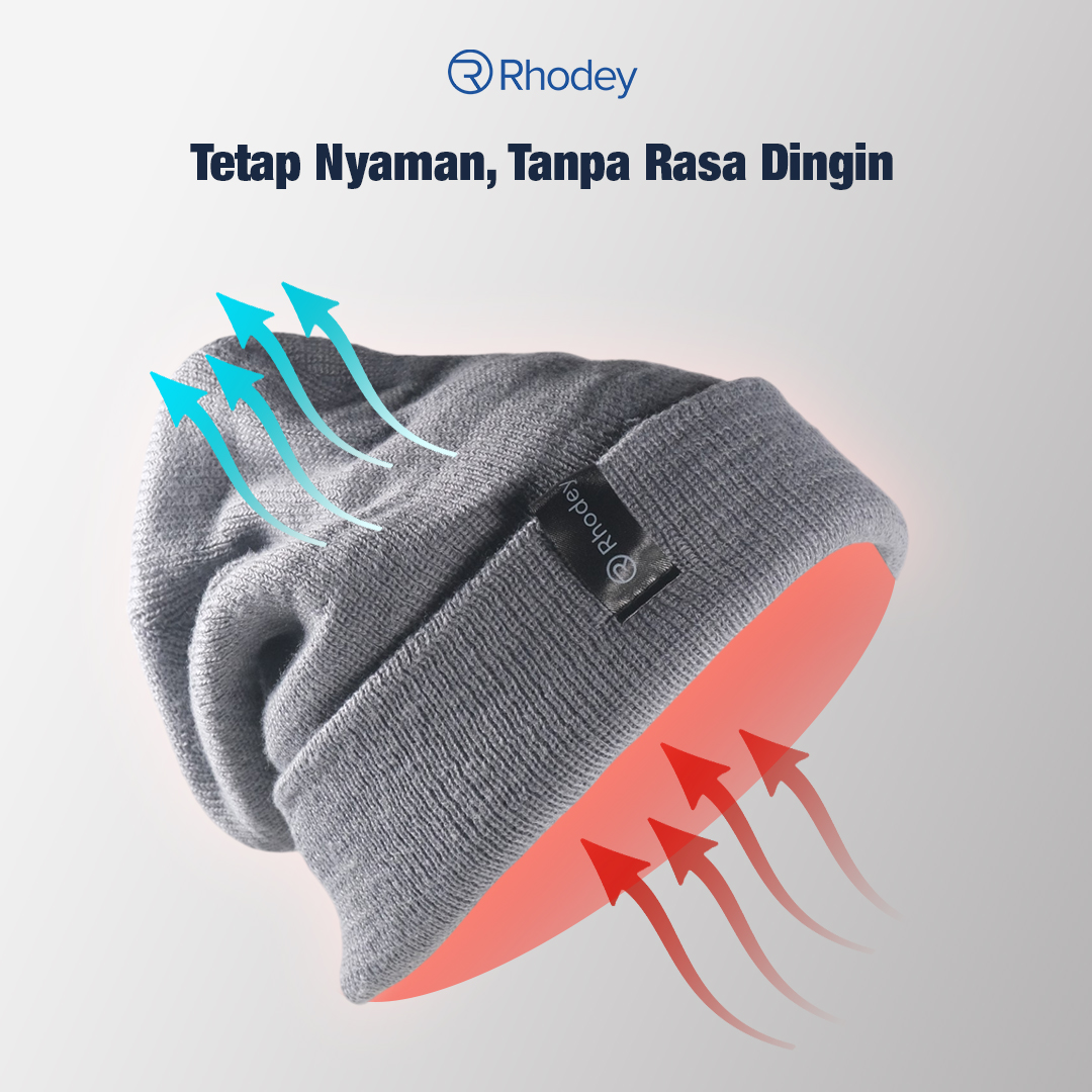 Gambar produk Rhodey Topi Kupluk Rajut Pria Wanita Poliester Beanie Hat Winter - EC002