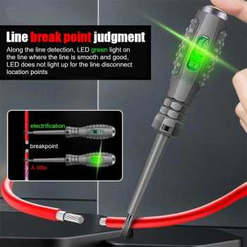 Gambar produk QMT Obeng Test Pen Pendeteksi Aliran Arus Listrik 12-220V - Q501