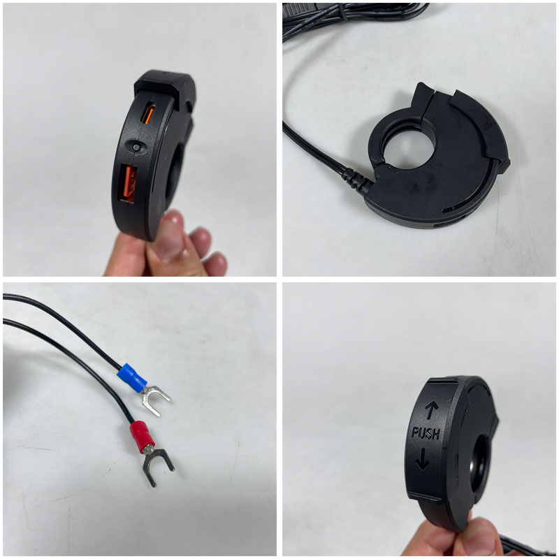 Gambar produk SIKEO Charger Motor 2 Port USB Type C PD QC 3.0 Waterproof with Switch - SK31