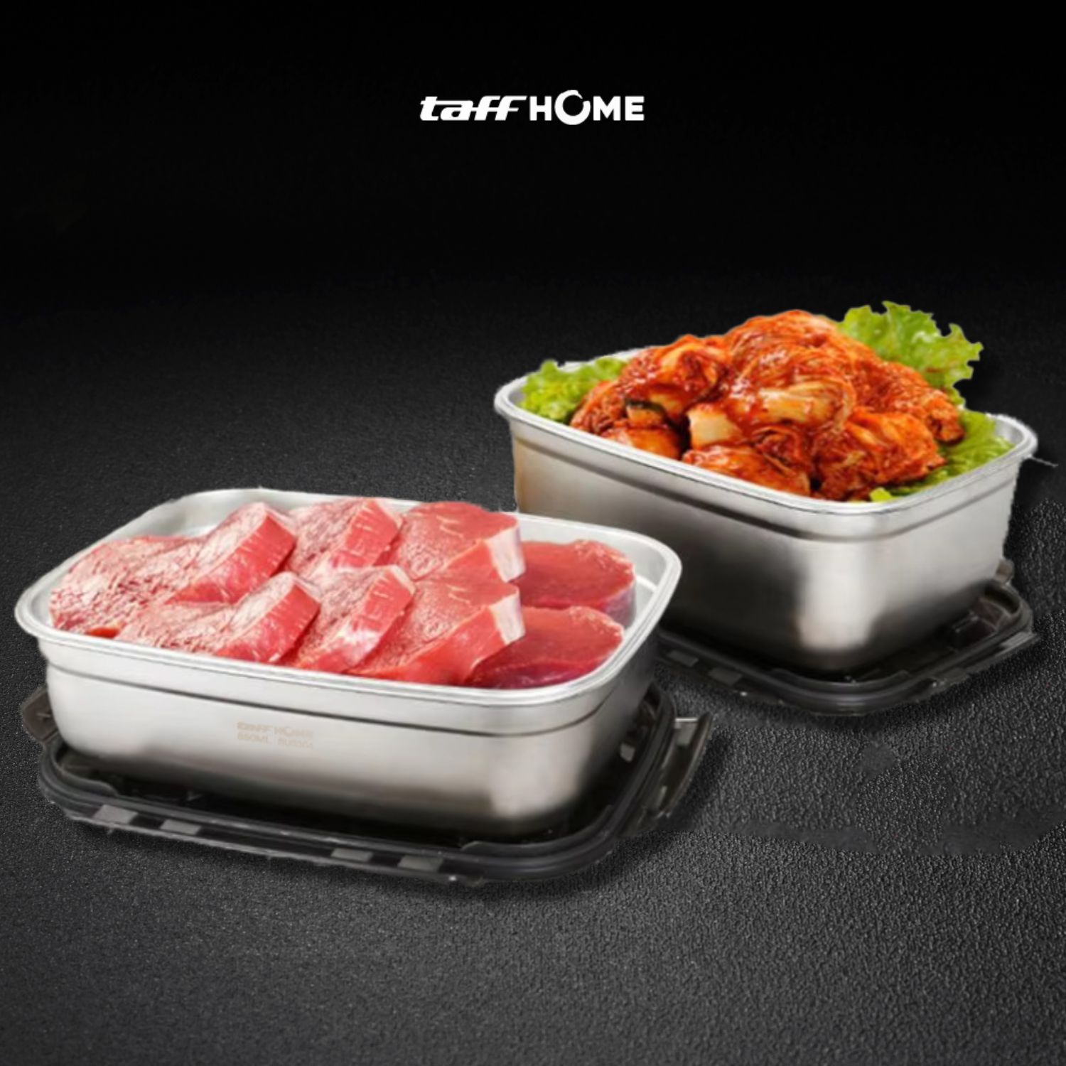 Gambar produk TaffHOME Kotak Makan Anti Tumpah Lunch Box Stainless Steel 304 850ml - KT273