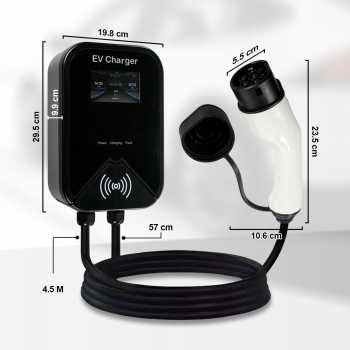 Gambar produk IPENGEN Charger Mobil Listrik EV Swipe Card Type 2 Female 16A 11kW 3 Phase - PG01