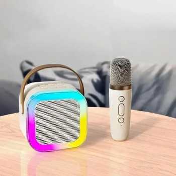 Gambar produk MEODY Speaker Bluetooth Portable Karaoke RGB with Wireless Microphone - K12