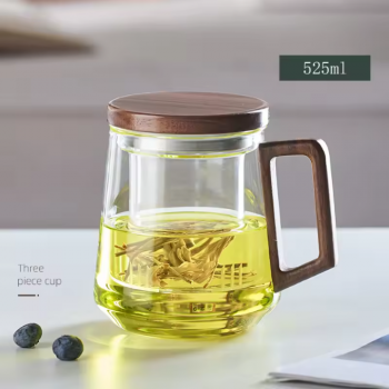 GIANXI Teko Teh Kaca Saringan Tahan Panas Api Infuser Teapot 525ml - GX525