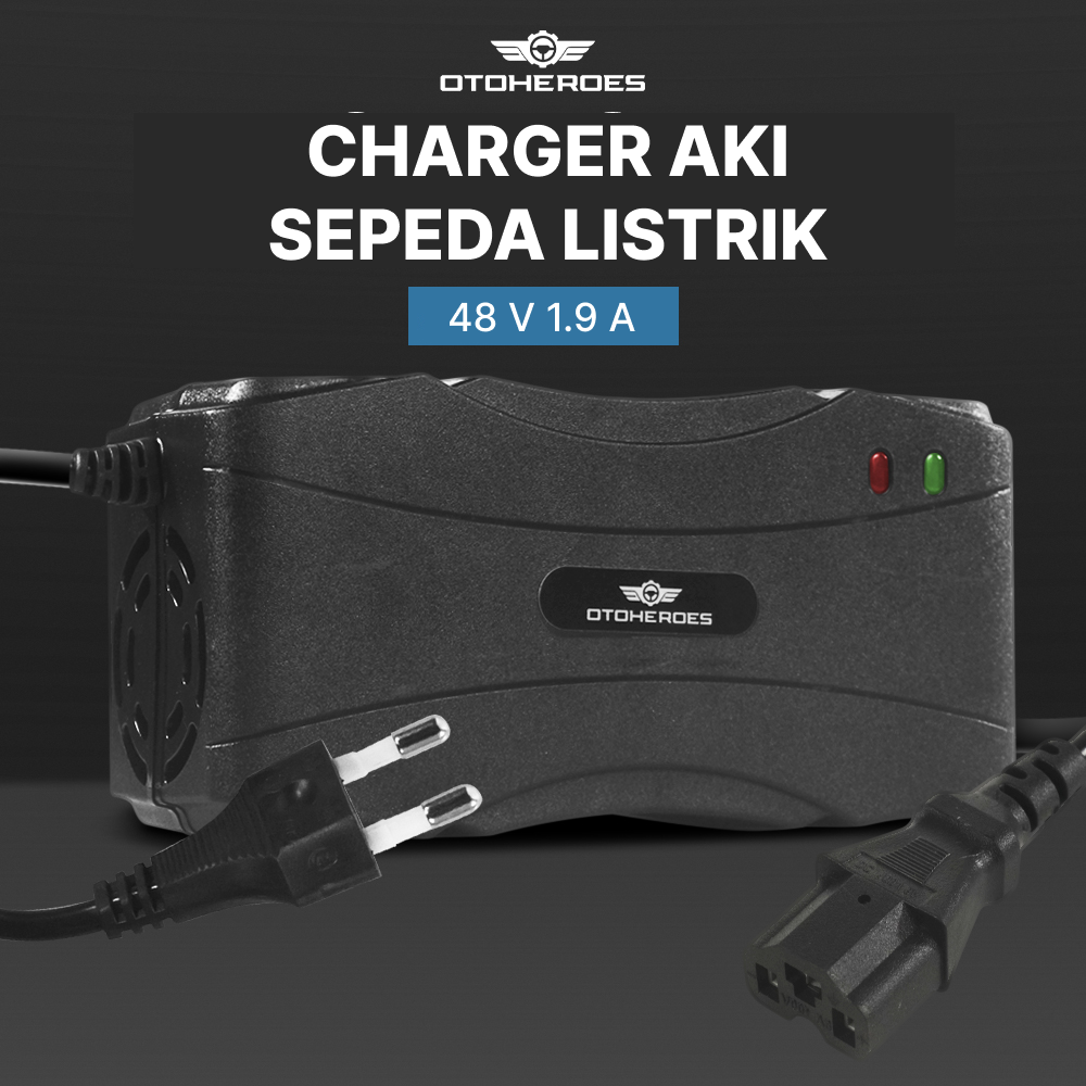 Gambar produk OTOHEROES Charger Aki Sepeda Listrik Portable Battery Charger 48V 1.9A - 48V12AH