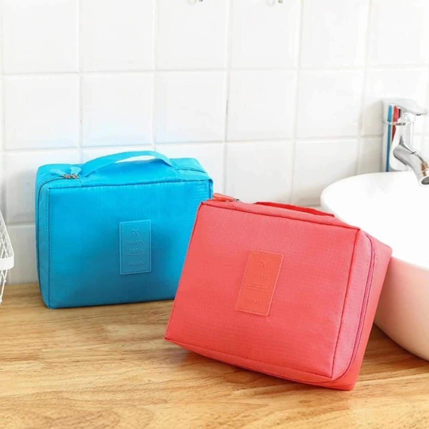 Gambar produk Cassiey Tas Kosmetik Sabun Toiletry Travel Bag Organizer 21x17x8cm - VER.2