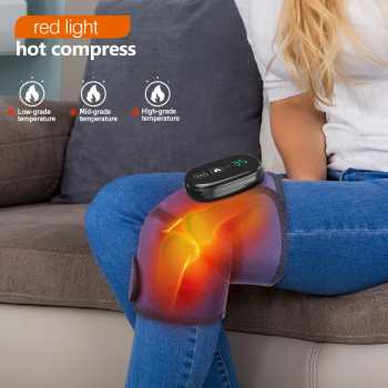 Gambar produk Moajaza Alat Pijat Pemanas Terapi Knee Pad 3 Mode Getaran 5000mAh - HC-008
