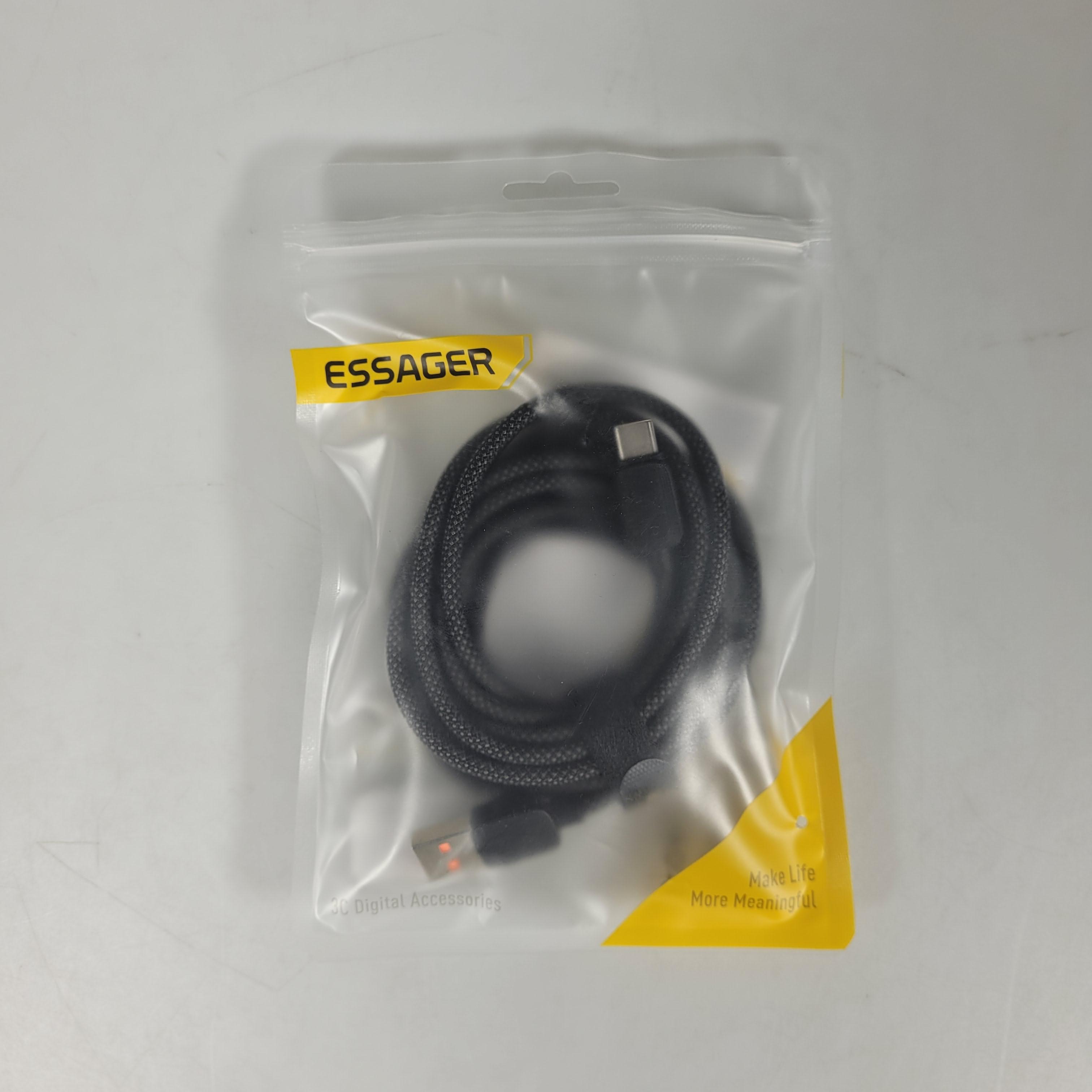 Gambar produk ESSAGER Kabel Data USB Type C Fast Charging Braided 100W 7A 3M - ES-X46