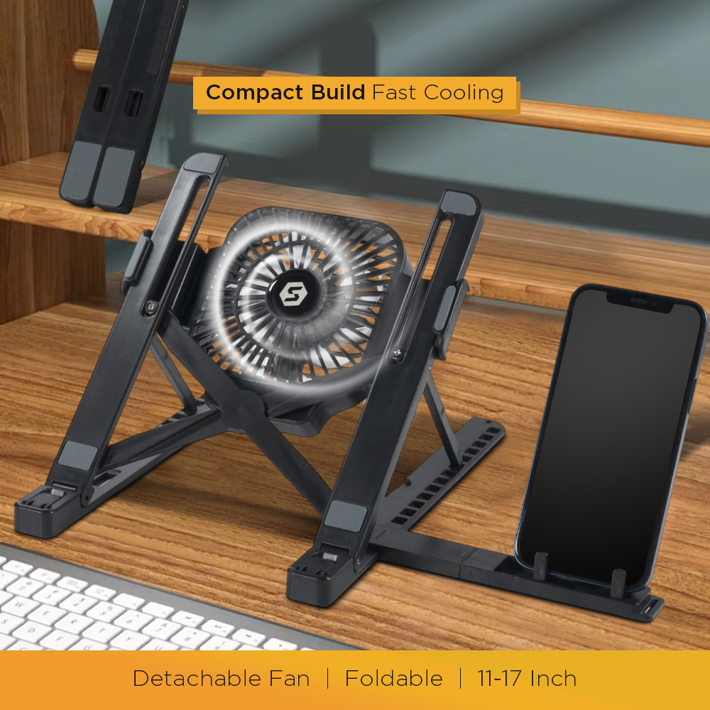 Gambar produk Centechia Stand Laptop Portable Foldable 13 Level with Cooling Fan - CT1310
