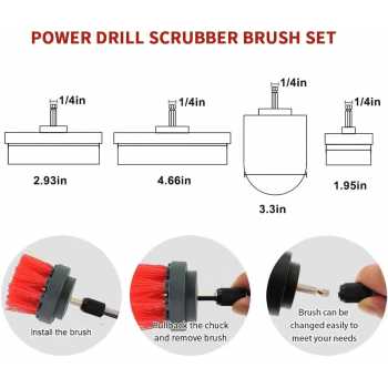 Gambar produk TLT Set Kepala Sikat Pembersih Interior dan Eksterior Mobil 18 PCS - INU5