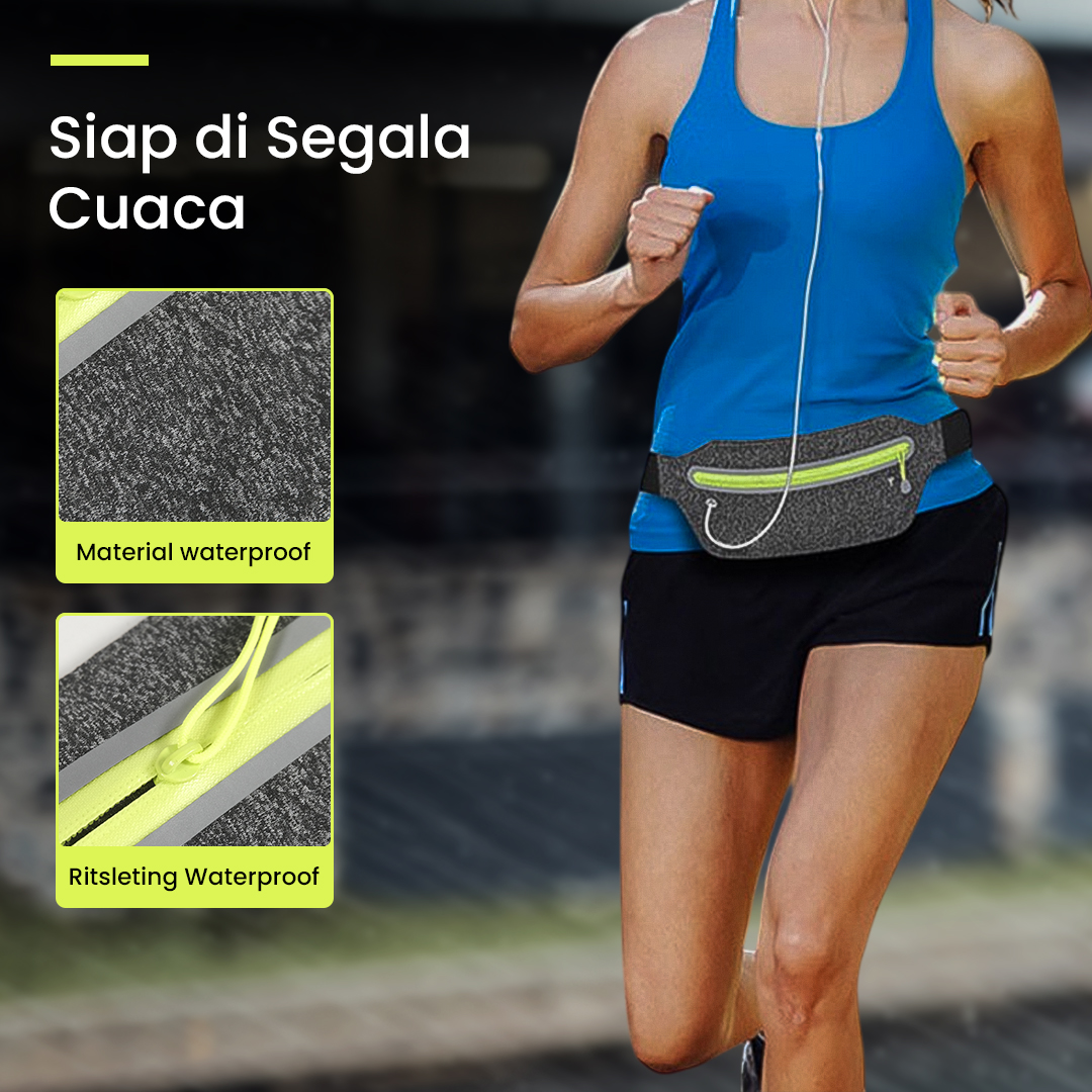 Gambar produk ZEST Tas Pinggang Olahraga Lari Waterproof Running Waist Bag - ZE-WP320