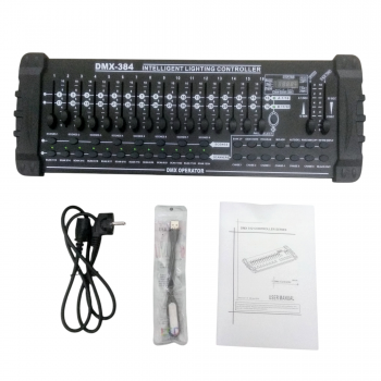 Gambar produk UPIKIT Mixer Lampu Stage Lighting Controller DMX Console DJ 384CH - DMX-384