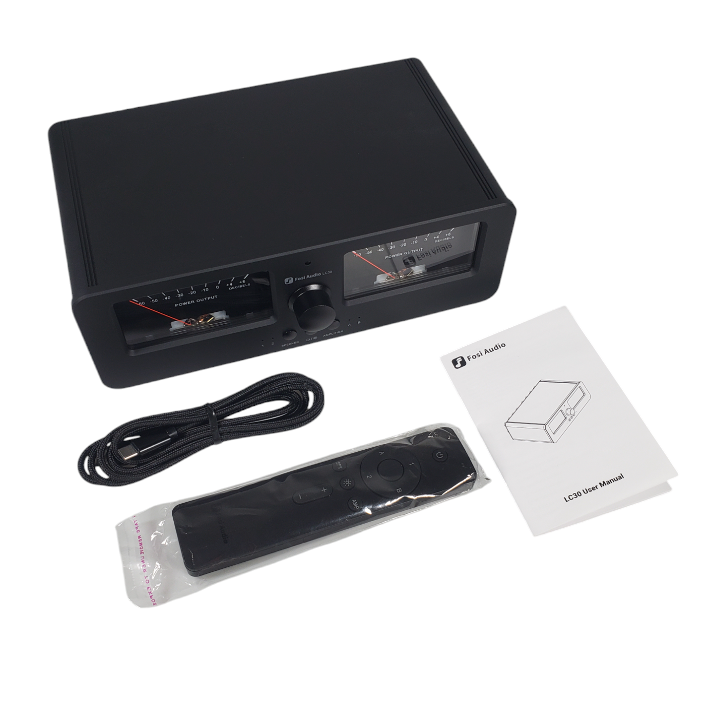Gambar produk Fosi Audio Amplifier Speaker Switcher 2 In 2 Out Dual Analog VU Meter - LC30