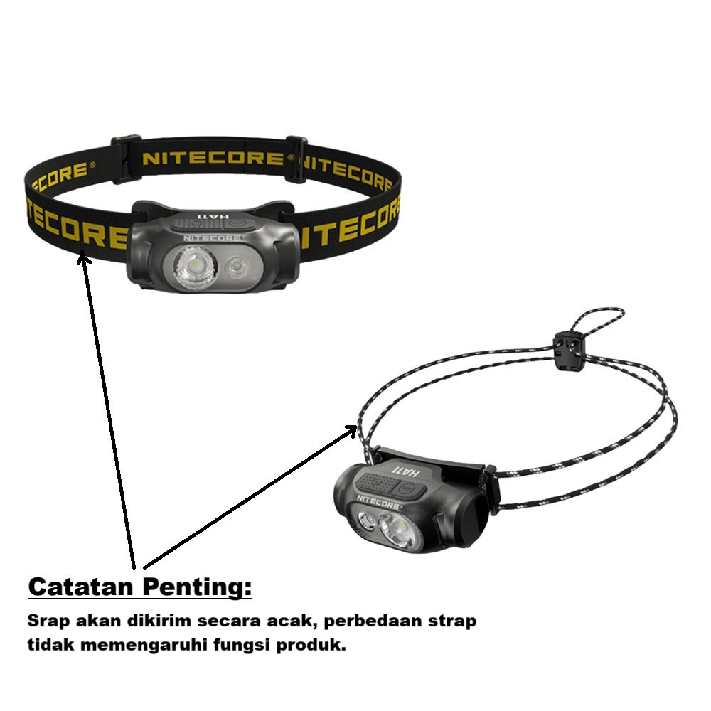 Gambar produk NITECORE Senter Kepala LED Headlamp Lightweight AA Battery 240 Lumens - HA11