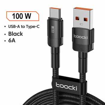 Toocki Kabel Data USB Type-C Fast Charging Braided 6A 100W 2M - TXCT- HYA01