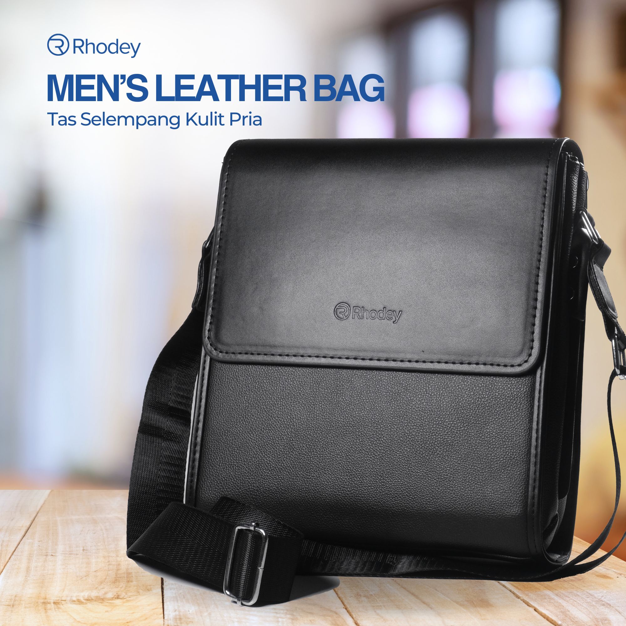Gambar produk Rhodey Tas Selempang Fashion Messenger Crossbody Bag PU Leather - 1047