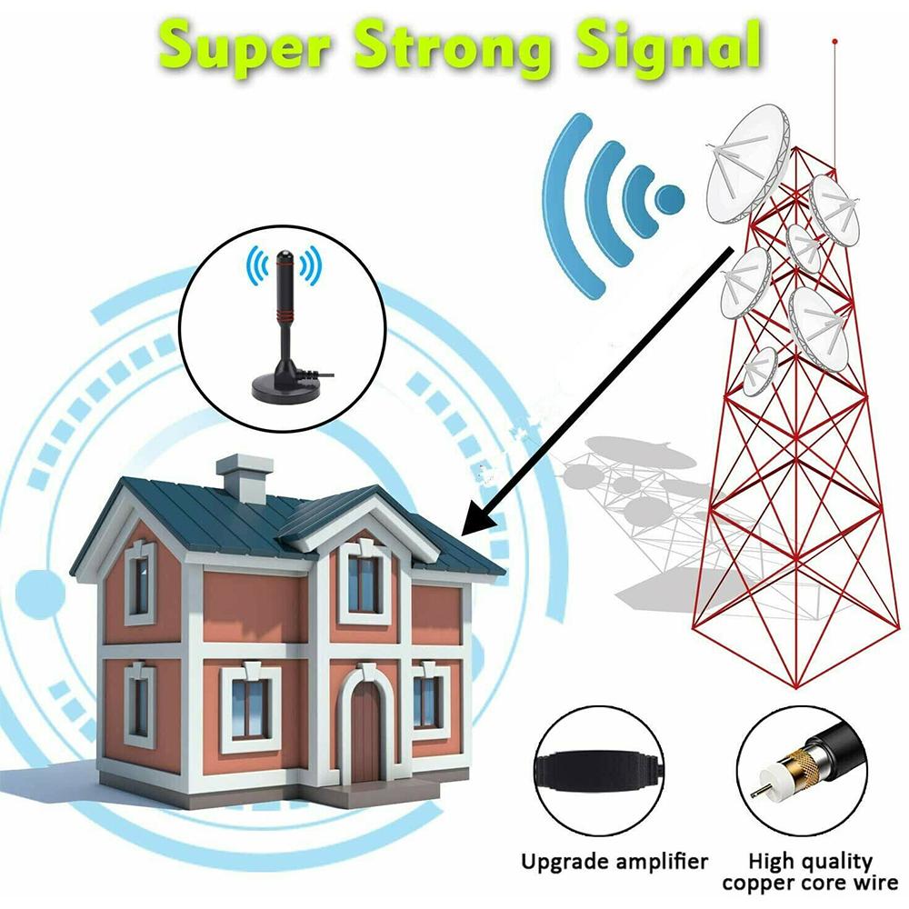 Gambar produk ZHCD Antena TV Digital Indoor Outdoor DVB-T2 20dB Male Female Plug - ZH5