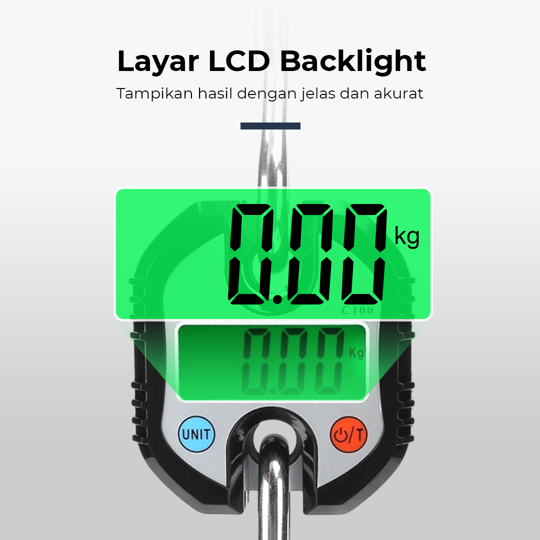 Gambar produk WeiHeng Timbangan Koper Tas Gantung Digital Scale 150kg 0.05-0.1kg - WH-C100