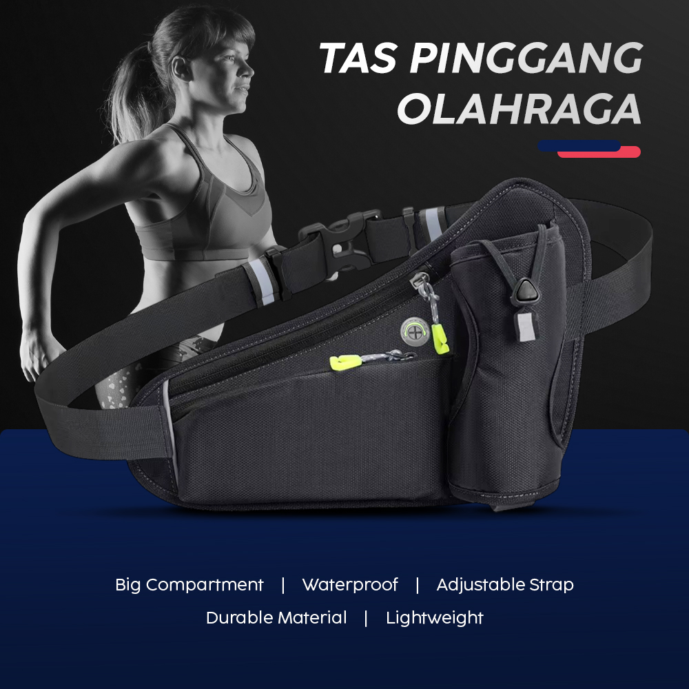 Gambar produk YIPINU Tas Pinggang Olahraga Lari Waterproof Running Waist Bag - 1079