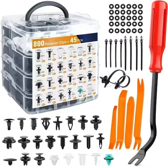 Gambar produk YUHUAN Kancing Klip Mobil Baut Rivet Trim Retainer Clip 845 PCS - YH45