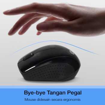 Gambar produk HP Mouse Wireless Optical 2.4GHz Ergonomic 1200DPI - X3000