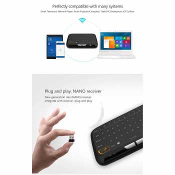 Gambar produk Alphun Keyboard Wireless Mini 2.4G 2in1 Touchpad Win10 Gesture - H18