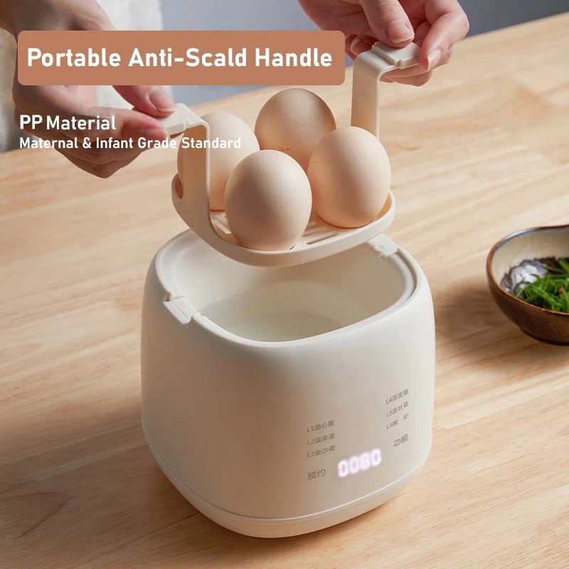 Gambar produk LUOUPHEI Alat Rebus Telur Elektrik Mini 4 Slot Egg Steamer 220V 300W - LP4