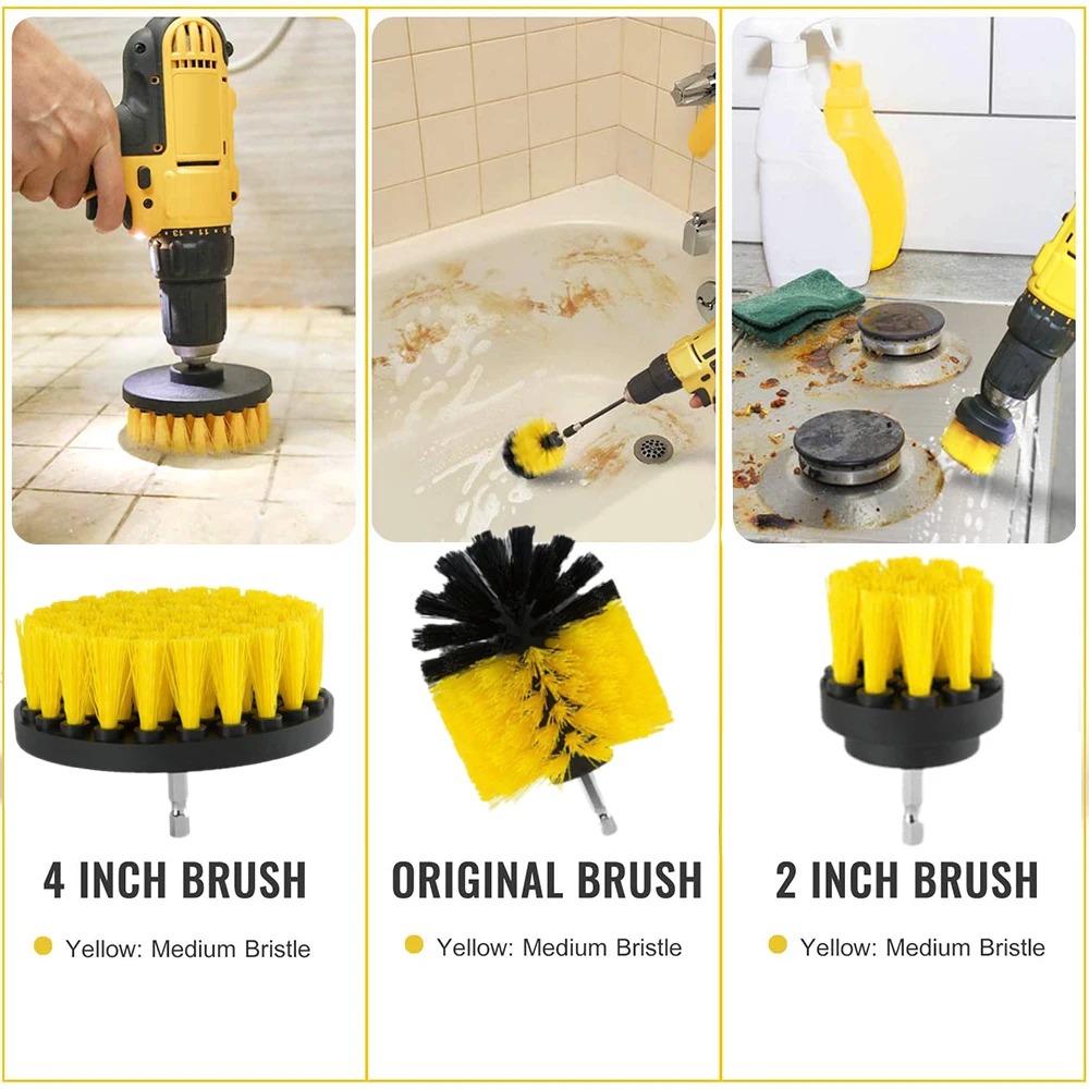 Gambar produk Tress Kepala Sikat Pembersih Bor Car Polisher Drill Kit 5 PCS - INU02