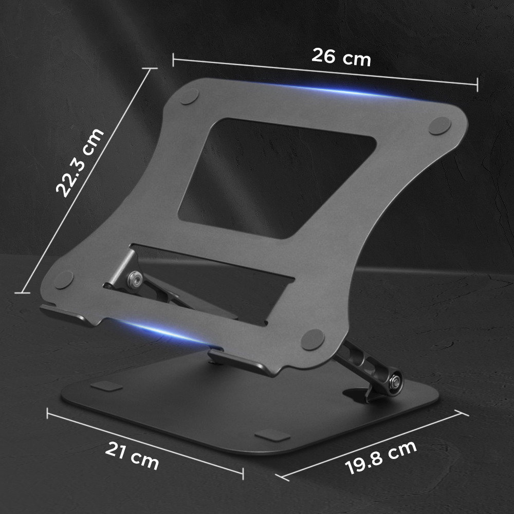Gambar produk TWISTER Laptop Stand Foldable Adjustable N16 Carbon Steel 10-17.3 Inch - TS10