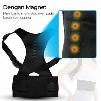 Gambar produk TaffSPORT Korektor Postur Punggung Terapi Belt Magnetic XL - T025