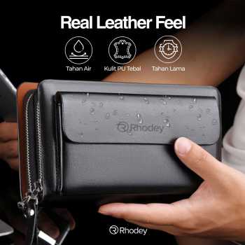 Gambar produk Rhodey Dompet Tas Clutch Wanita Bahan PU Leather Minimalis Elegan - 007