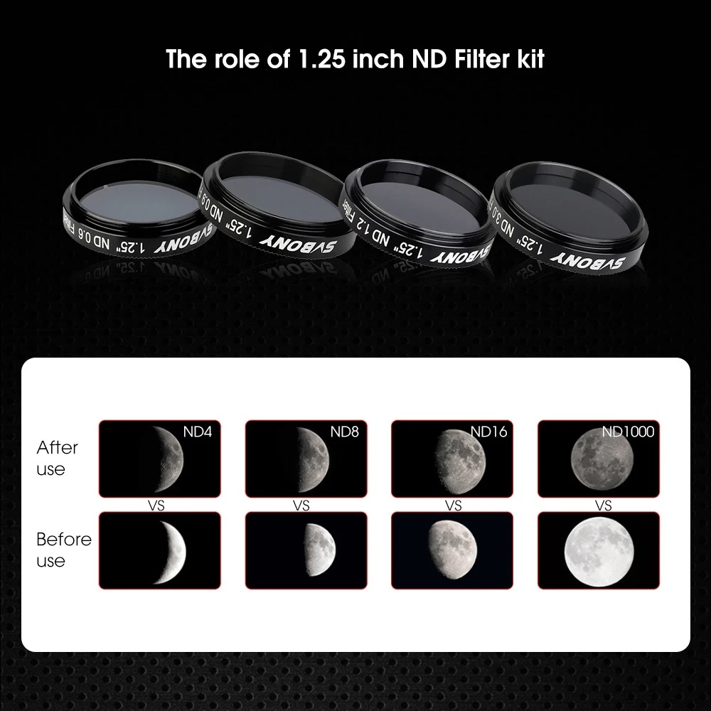 Gambar produk SVBONY Filter Teleskop Monocular Natural Density Eyepiece 1.25 Inch ND4 - SV139