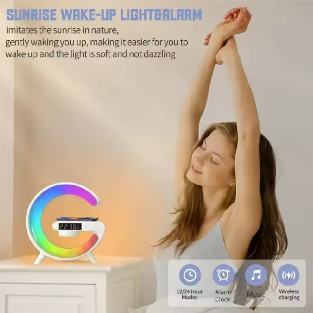 Gambar produk VIKEFON Lampu Hias Meja RGB Wireless Smart Bluetooth Speaker Lamp - VK340