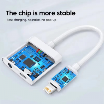 Gambar produk OLAF Converter Audio Lightning to 3.5mm iPhone Charging Sound Card - LF22