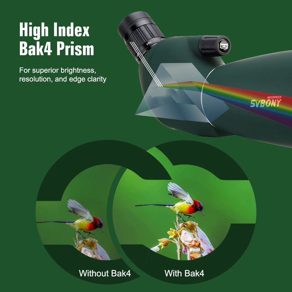 Gambar produk SVBONY Teleskop Spotting Scope 20-60x 60mm for Birding Photography - SV28