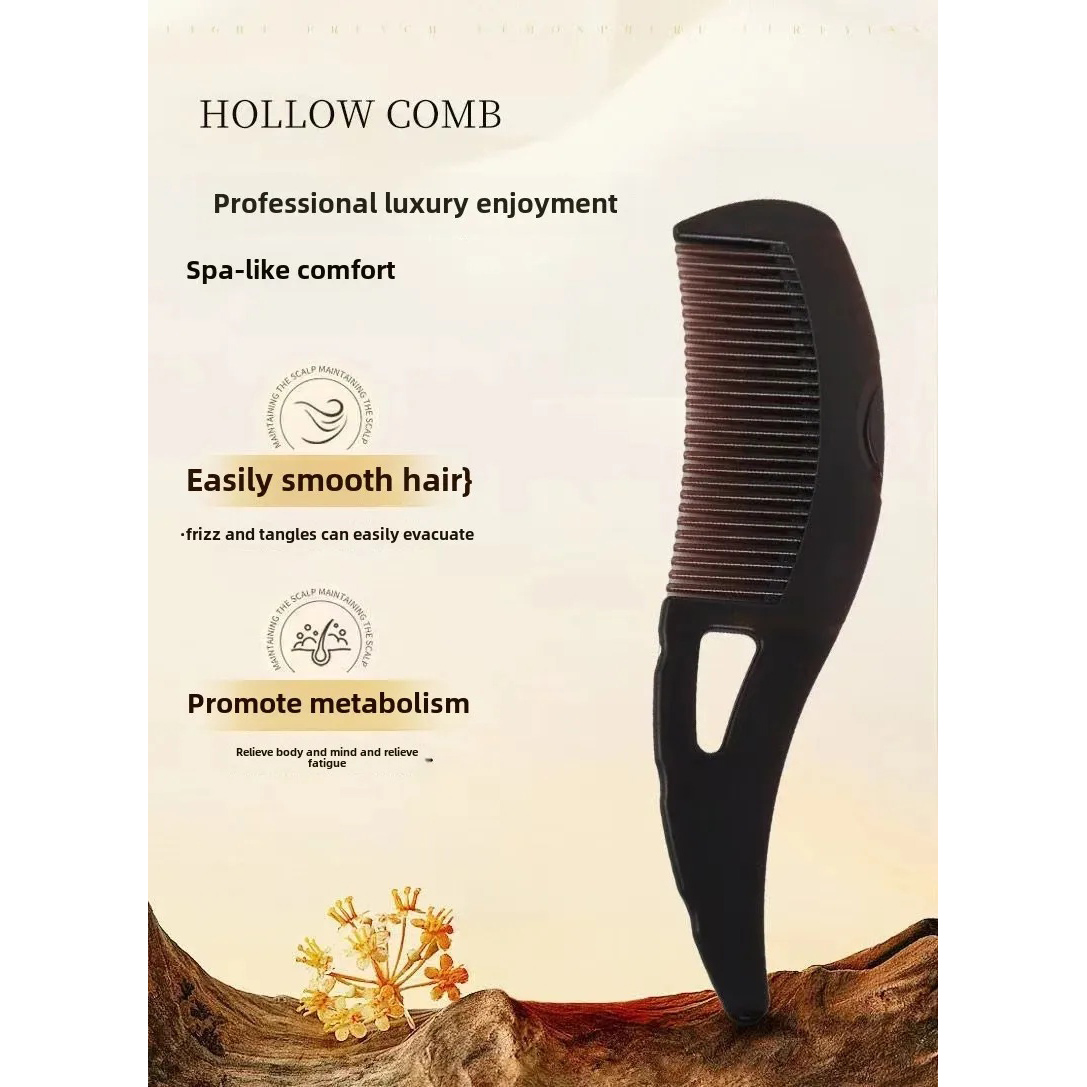 Gambar produk YIBER Sisir Rambut Anti Kusut Massager Cleaning Button Hollow Comb - YB21