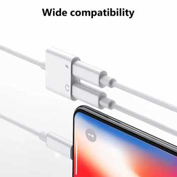 Gambar produk OLAF Converter Audio Lightning Dual Port Music iPhone Charging - FL24