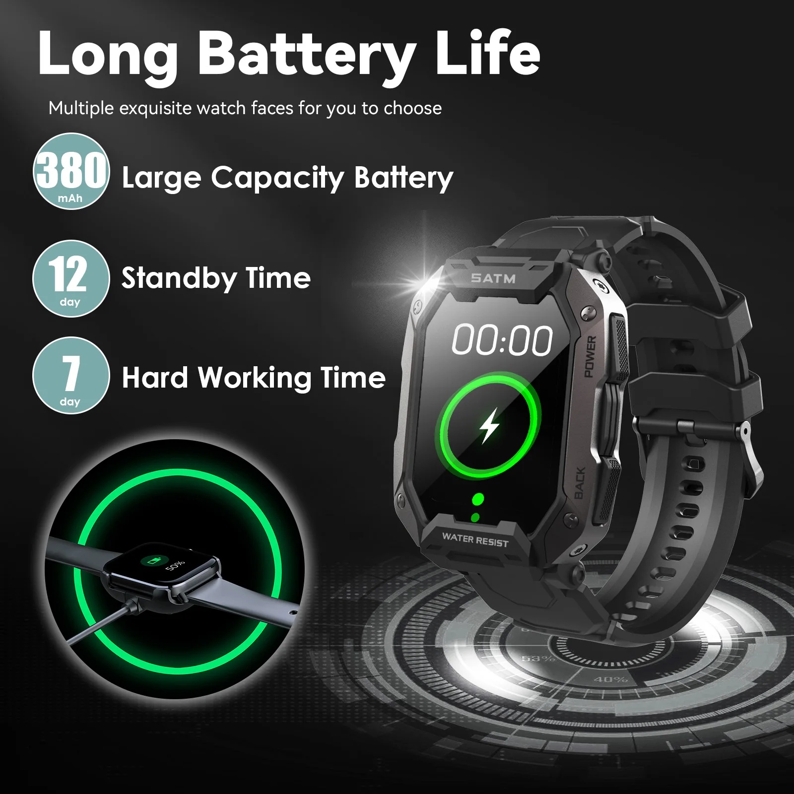 Gambar produk SKMEI Smartwatch Bluetooth Notification Touchscreen Sport Waterproof - C20