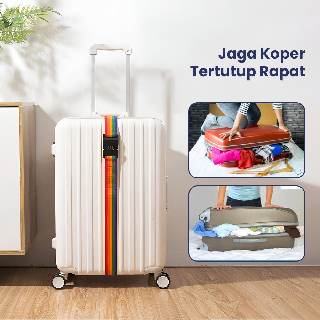 Gambar produk Travel Rainbow Gembok Koper Tali Password Luggage Lock Suitcase Belt