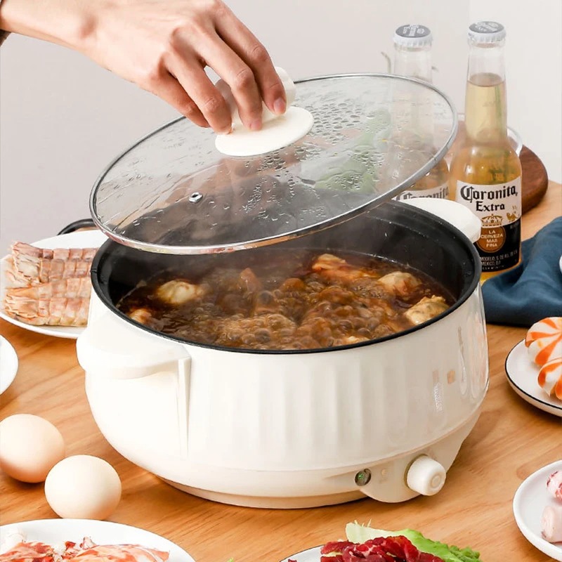 Gambar produk PURRINI Panci Listrik Multifungsi Electric Pan Non Stick 1.7L 400-800W - PR17