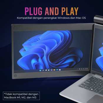Gambar produk Yunseity Portable Monitor Dual Screen Extender 13.3 Inch IPS FHD 60Hz - X50