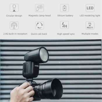 Gambar produk Godox Flash Camera Wireless 2.4G TTL 2600mAh for DSLR Mirrorless Canon - V1