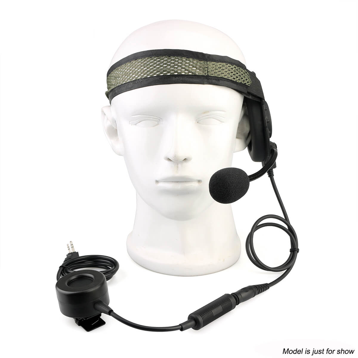Gambar produk RETEVIS Headset Mikrofon Helm Tactical Military HT Walkie Talkie 2 Pin - EH060K