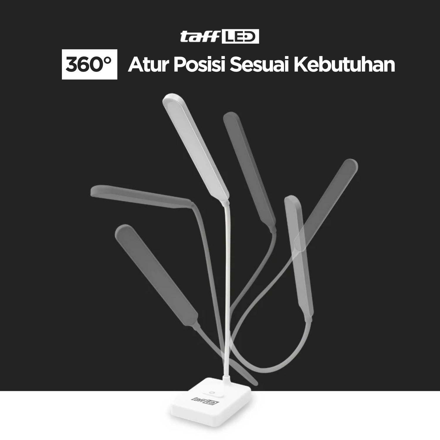 Gambar produk TaffLED Lampu Meja Belajar 3in1 Color Desk Lamp 30 LED Rechargeable - T1901