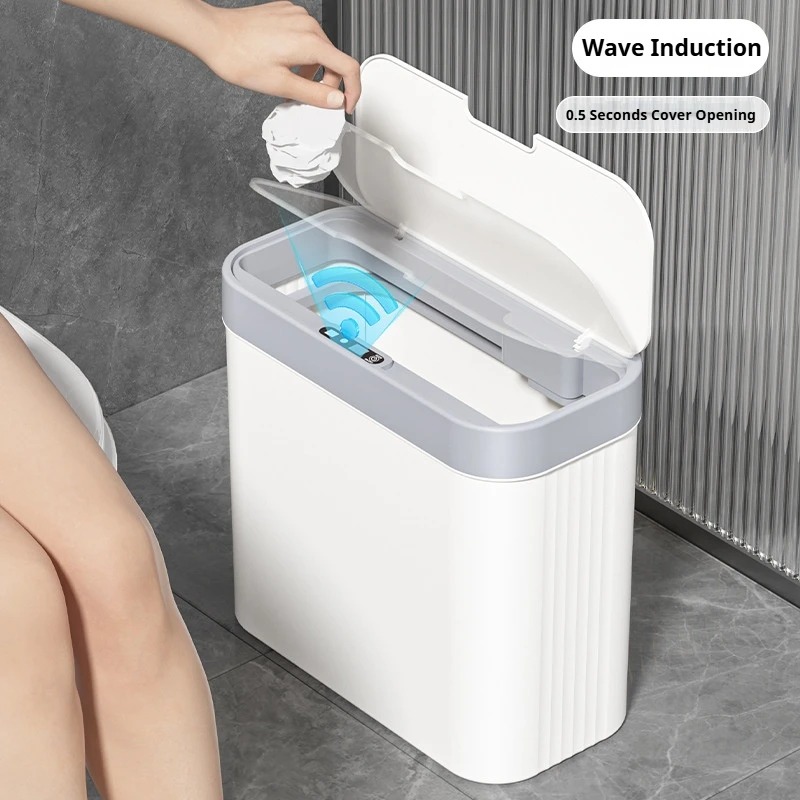 Gambar produk ECARA Tempat Sampah Otomatis Touchless Motion Sensor Trash Bin 14L - CR-14