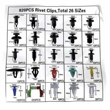 Gambar produk HS Baut Rivet Mobil Joint Clip dengan Pengungkit 820 PCS - HS023