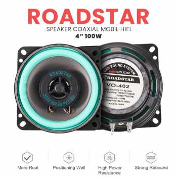 TaffSTUDIO Roadstar Speaker Coaxial Mobil HiFi 4 Inch 100W 1 PCS - VO-402